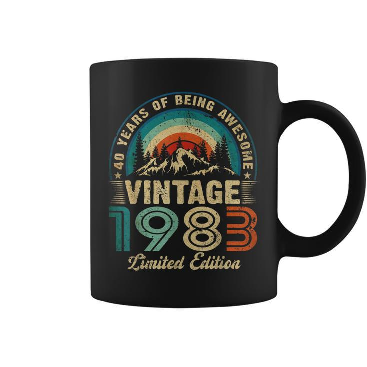 Vintage 40Th Birthday Men Women Funny 1983 40 Years Old Coffee Mug