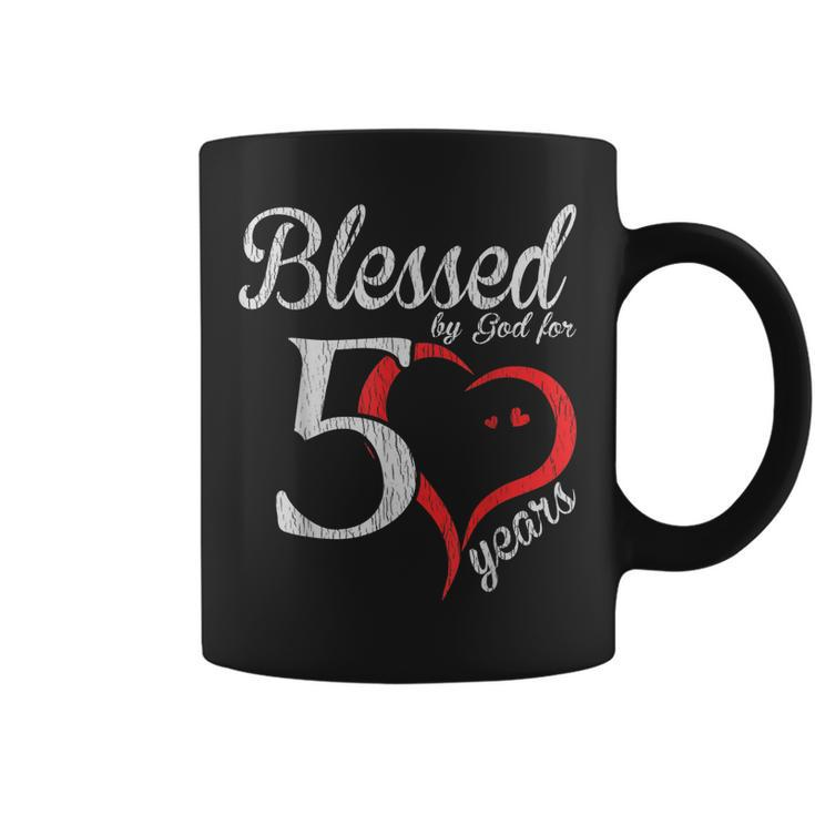 Vintage 50Th Birthday Blessed By God For 50 Years Birthday  Coffee Mug