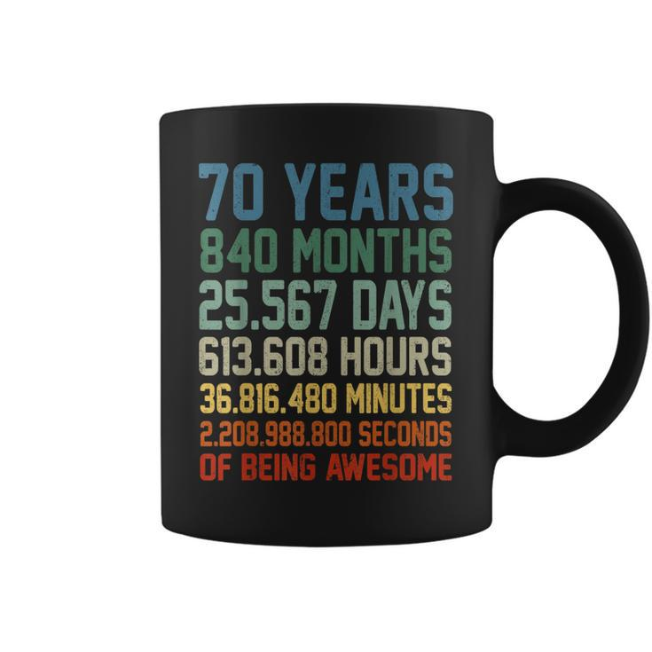 Vintage 70Th Birthday 70 Years Old Being Awesome Anniversary  Coffee Mug