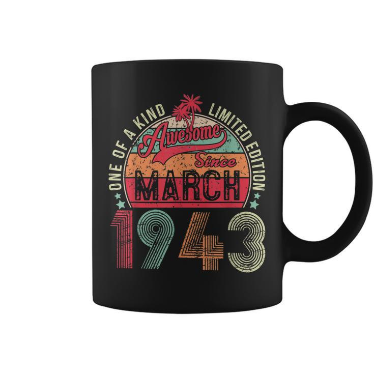 Vintage 80 Year Old March 1943 Limited Edition 80Th Birthday  Coffee Mug