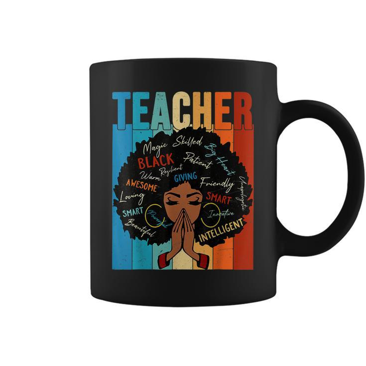 Vintage Afro Black History Month African American Teacher  V4 Coffee Mug