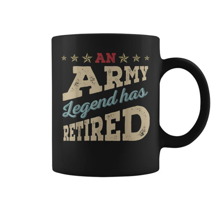 Vintage An Army Legend Has Retired Funny Military Retirement  Coffee Mug