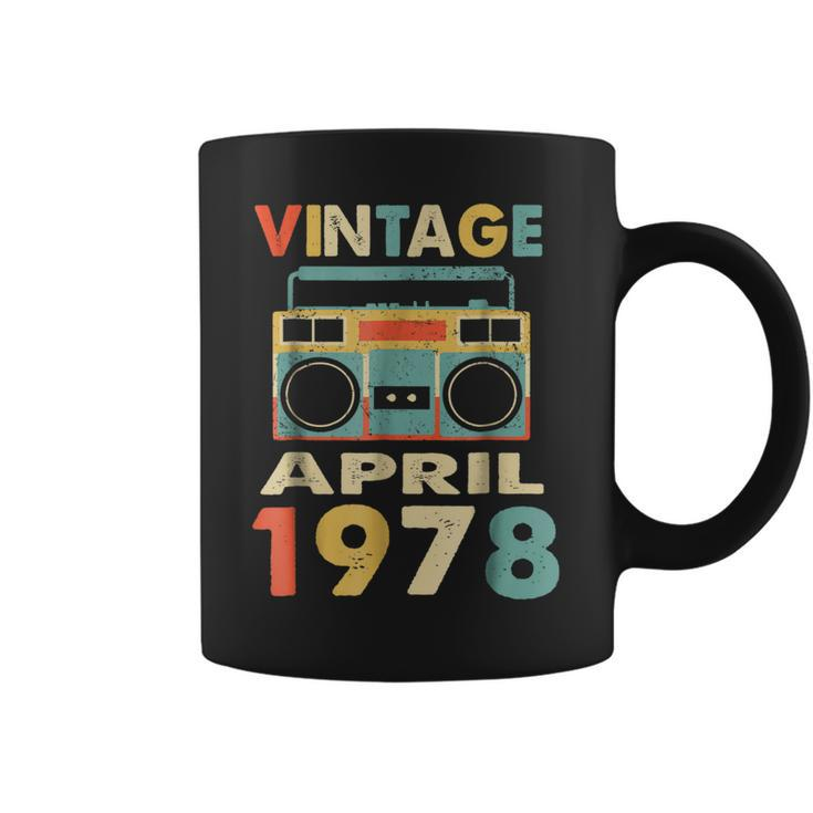 Vintage April 1978 Tshirt Retro 41St Birthday Gifts Coffee Mug
