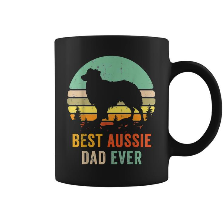 Vintage Aussie Shepherd Papa Best Dad Ever Aussie  V2 Coffee Mug