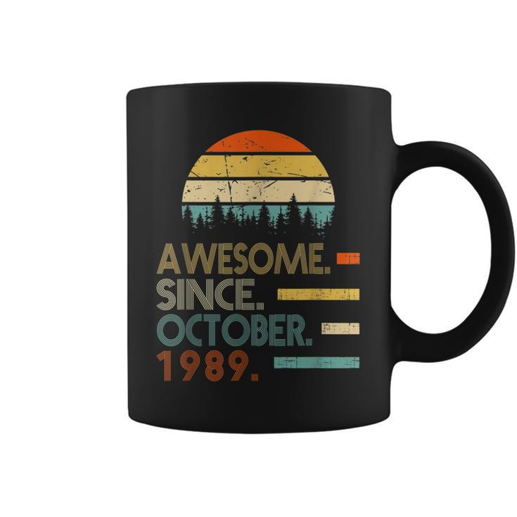 Vintage Awesome Since October 1989 Shirt 30Th Birthday Gift  Coffee Mug