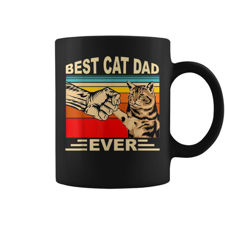 Vintage Best Cat Dad Ever And Retro For Dad Men Fathers Day Coffee Mug