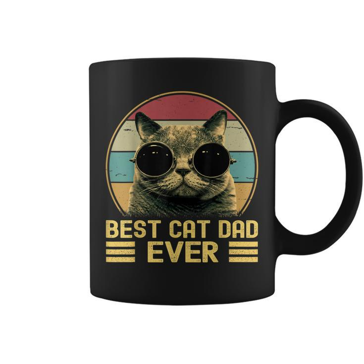 Vintage Best Cat Dad Ever Funny For Men Cat Lover Cat Dad  V2 Coffee Mug