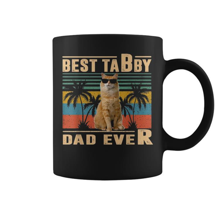 Vintage Best Cat Dad Ever Tabby Fathers Day Gift For Daddy Coffee Mug