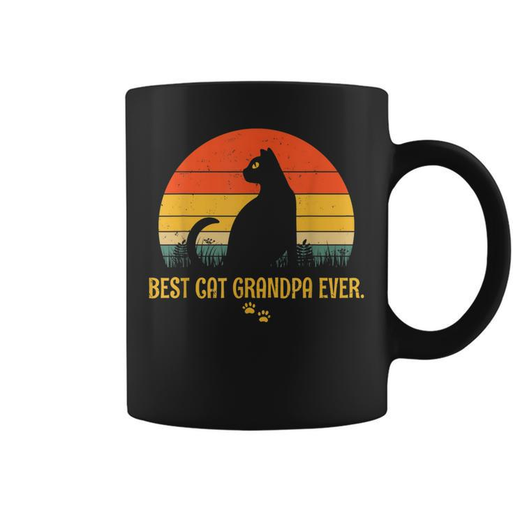 Vintage Best Cat Grandpa Ever Gift Cat Lovers  Coffee Mug