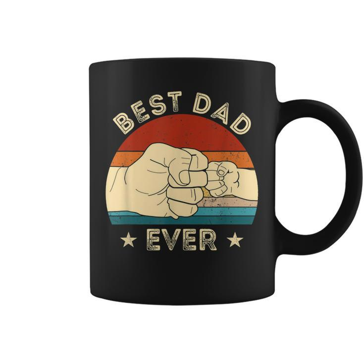 Vintage Best Dad Ever Fist Bump Funny Fathers Day Gift Daddy Coffee Mug