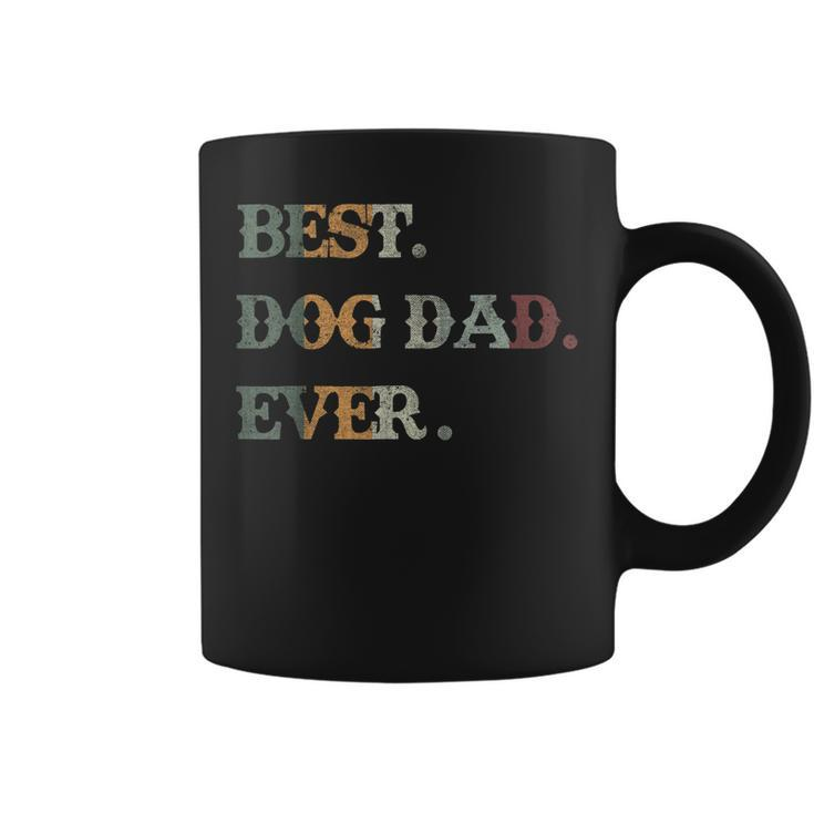 Vintage Best Dog Dad Ever Dogs Father Owner Fathers Day Gift For Mens Coffee Mug