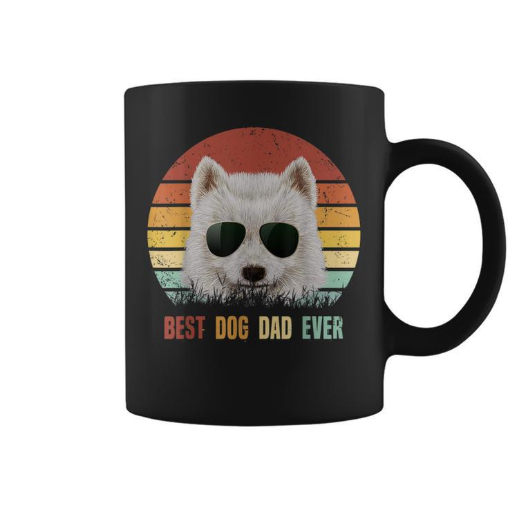 Vintage Best Dog Dad Ever Samoyed  Fathers Day Gifts Gift For Mens Coffee Mug