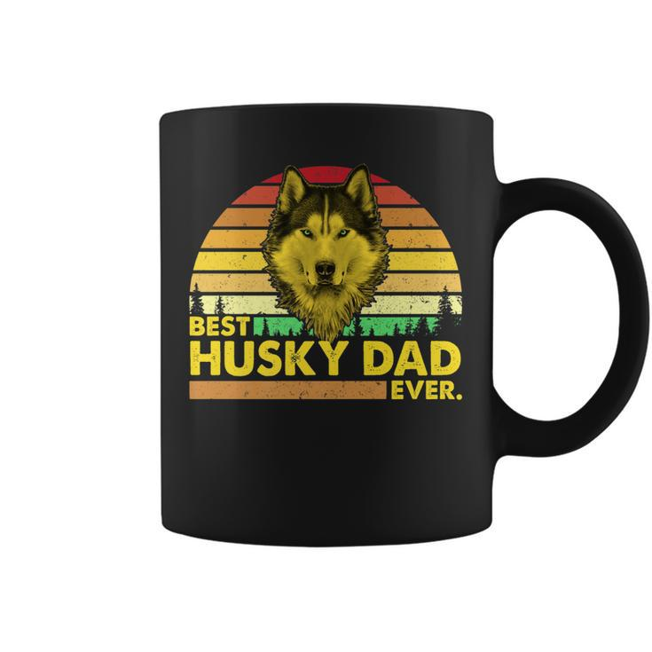 Vintage Best Husky Dad Ever Dog Daddy Father Coffee Mug