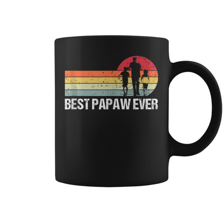 Vintage Best Papaw Ever Retro Daddy Son Daughter Fathers Day  Coffee Mug