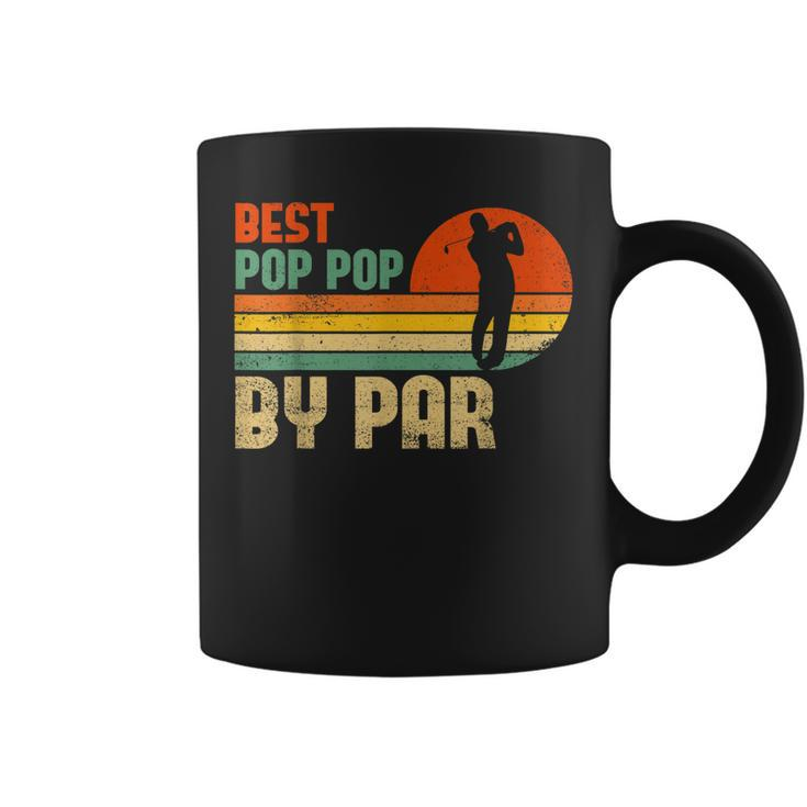 Vintage Best Pop Pop By Par | Funny Golf GrandpaDad Gift For Mens Coffee Mug