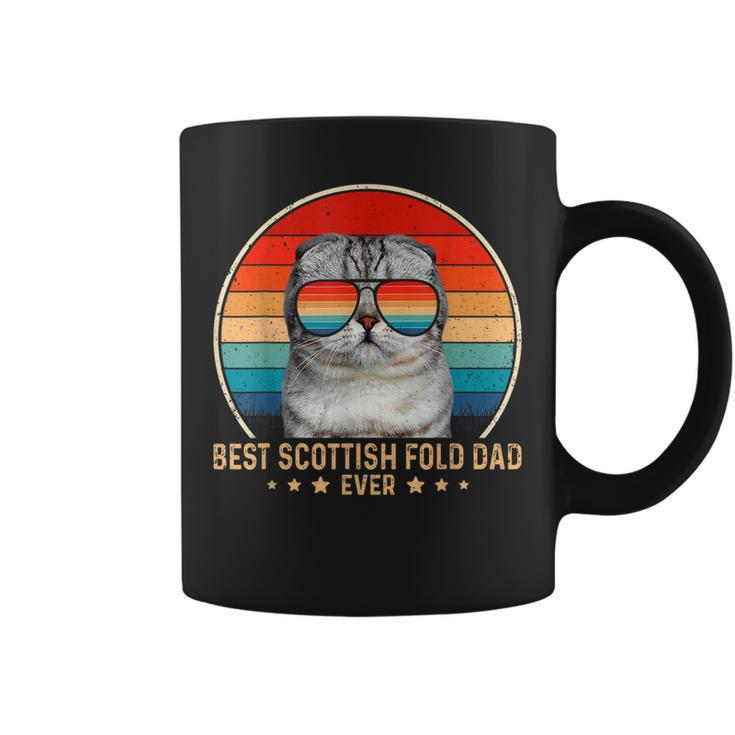 Vintage Best Scottish Fold Dad Ever Fathers Day Mens Coffee Mug