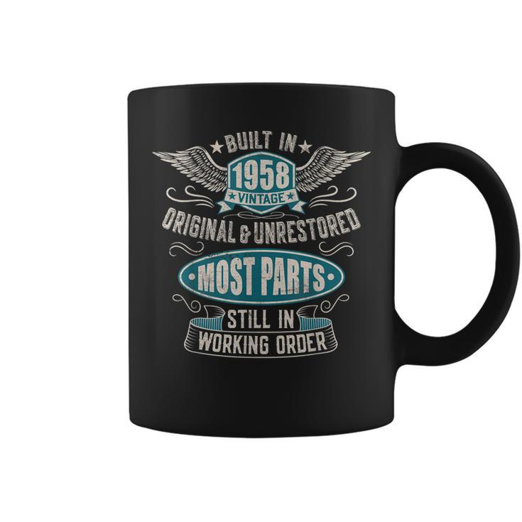 Vintage Birthday Born In 1958 Built In The 50S Coffee Mug