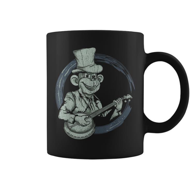 Vintage Bluegrass Banjo - Southern Line Dance Monkey Coffee Mug