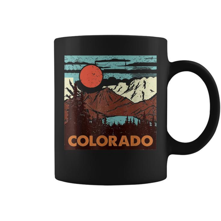 Vintage Colorado Rocky Mountains Boho Colorado Travel Hiking  Coffee Mug