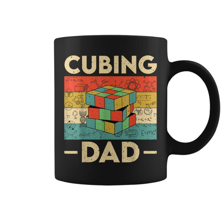 Vintage Cubing Dad Funny Speedcubing Math Lovers  Coffee Mug
