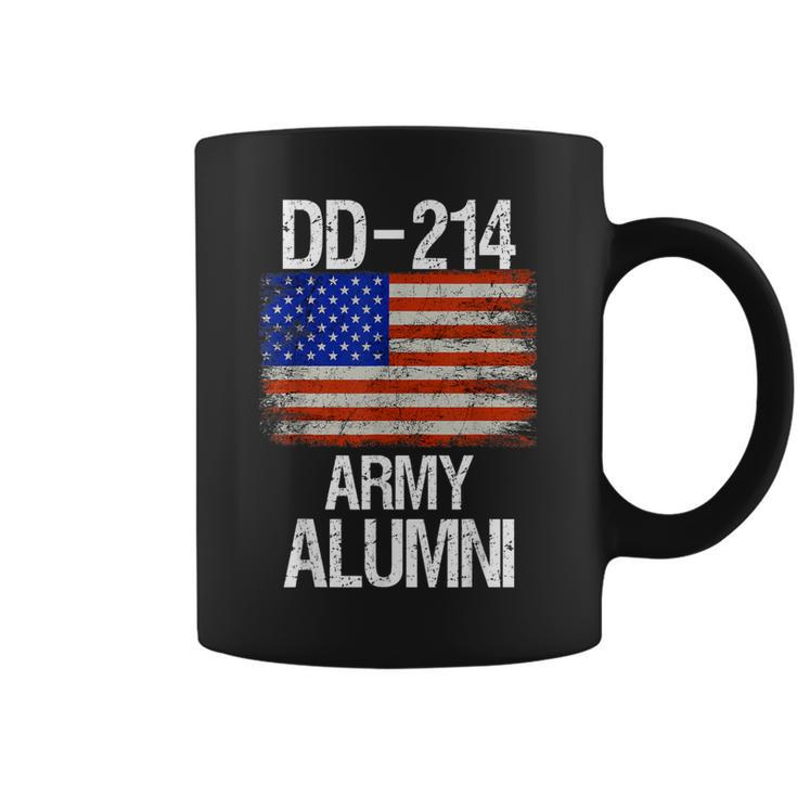 Vintage Dd214 Alumni Us Military Veteran American Flag Coffee Mug