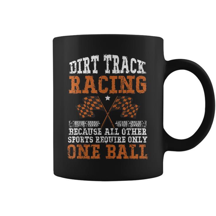 Track Racing Mem Vintage Dirt Track Racing Meme Fan Race Flag Coffee Mug | Mazezy