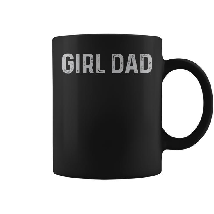 Vintage Fathers Day Girl Dad  Men Proud Father Of Girls  Coffee Mug