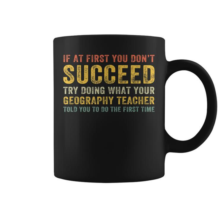 Vintage Geography Teacher Job Title Back To School Gift Coffee Mug