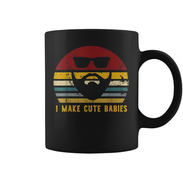 Vintage I Make Cute Babies Funny Confident Dads  Coffee Mug