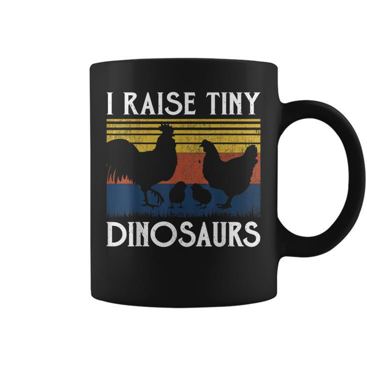 Vintage I Raise Tiny Dinosaurs Chickens Lovers  Coffee Mug