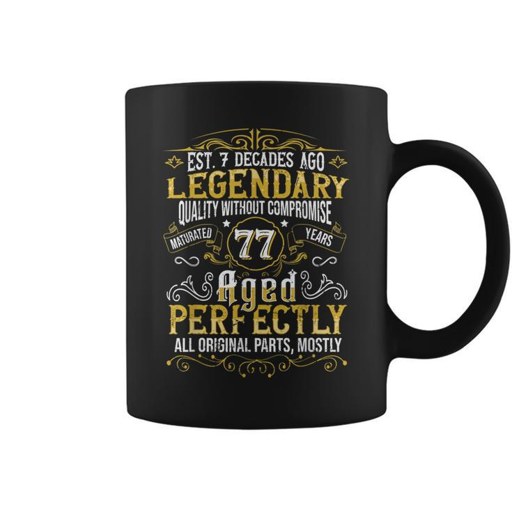 Vintage Legendary 77 Years Old Aged Perfectly 30Th Birthday Coffee Mug