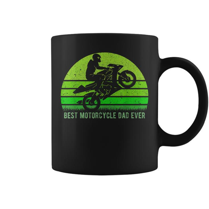 Vintage Retro Best Motorcycle Dirt Bike Dad Ever Fathers Day Gift For Mens Coffee Mug