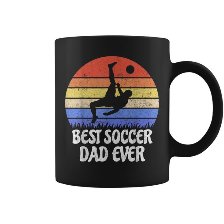 Vintage Retro Best Soccer Dad Ever Gift Footballer Father Coffee Mug