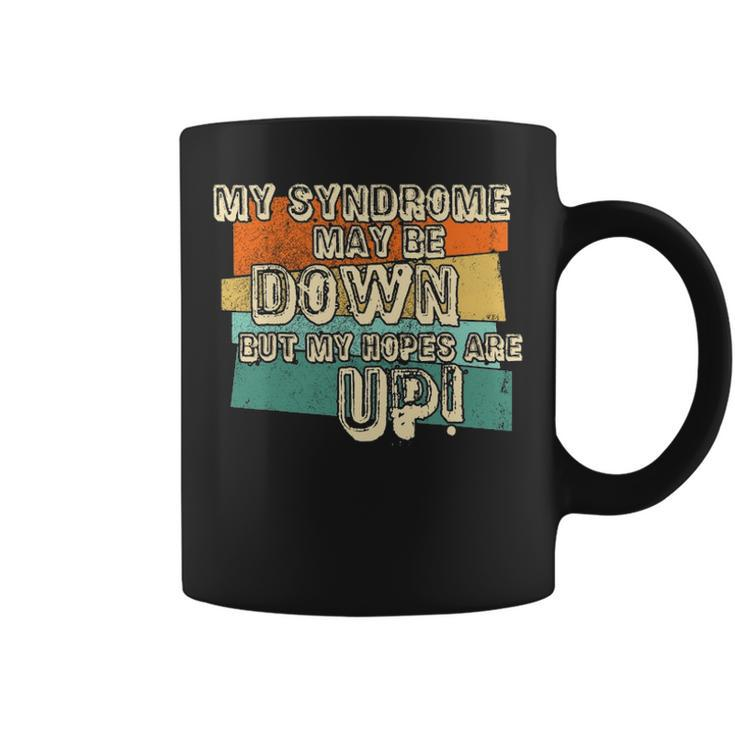 Vintage Retro My Syndrome May Be Down But My Hope Is Up Coffee Mug