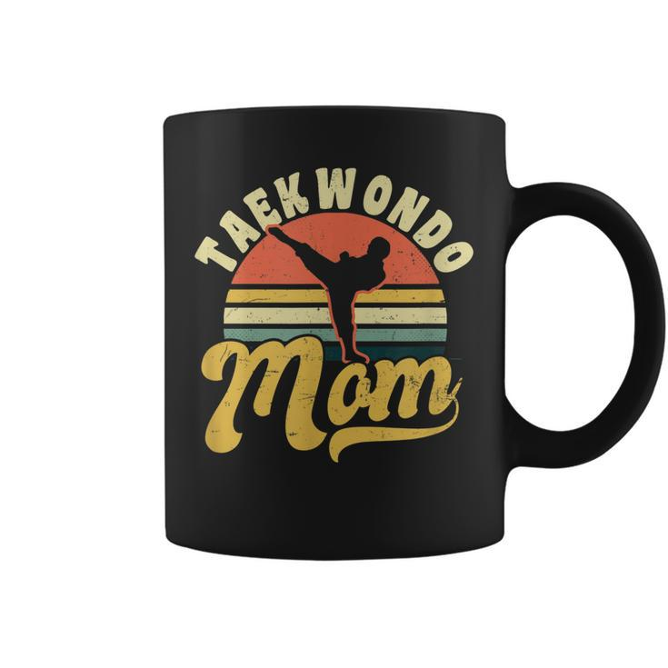 Vintage Retro Sunset Design Taekwondo Mom  Coffee Mug