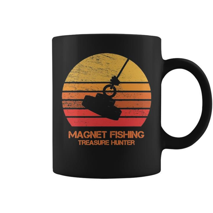 Vintage Retro Sunset Magnet Fishing Coffee Mug