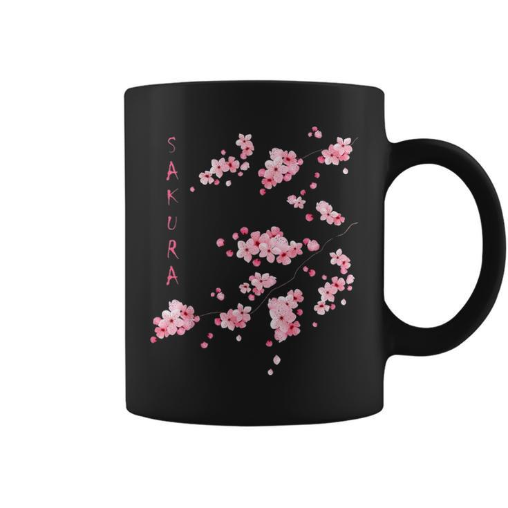 Vintage Sakura Cherry Blossom Japanese Graphical Art Coffee Mug