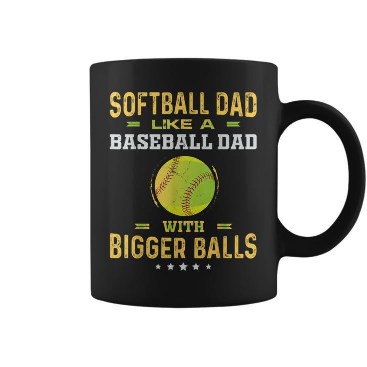 Vintage Softball Dad Softball Fan  Coffee Mug