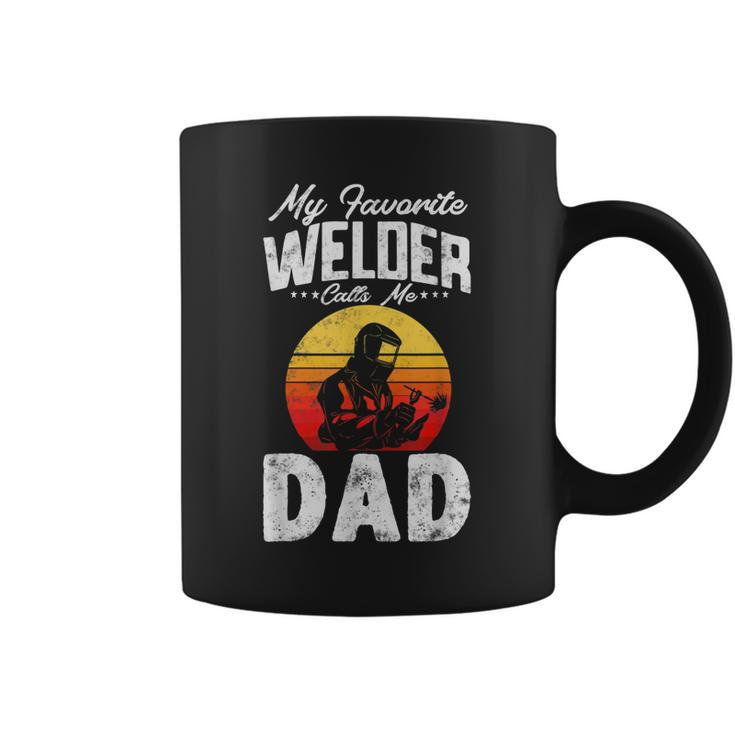 Vintage Style My Favorite Welder Calls Me Dad Fathers Day  Coffee Mug
