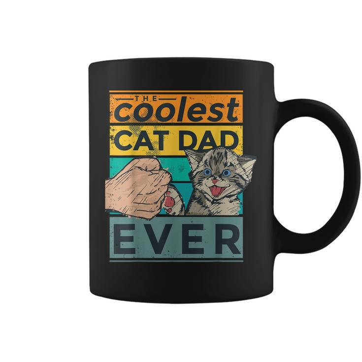 Vintage The Coolest Cat Dad Ever  Funny Dad Jokes  Coffee Mug