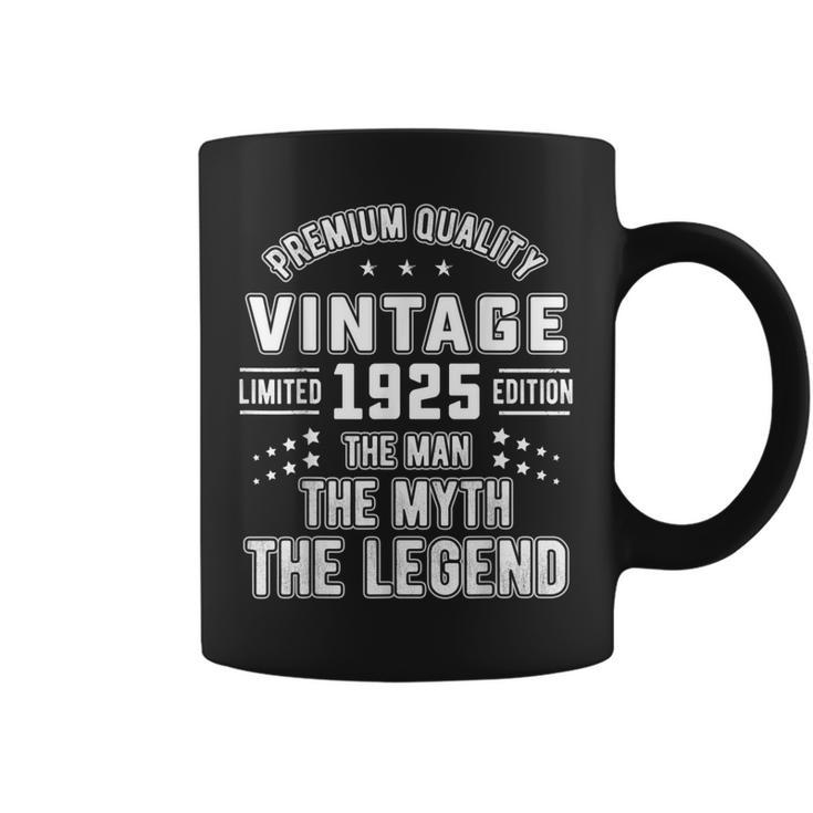 Vintage The Man Myth Legend 1925 97Th Birthday 97 Years Old Gift For Mens Coffee Mug