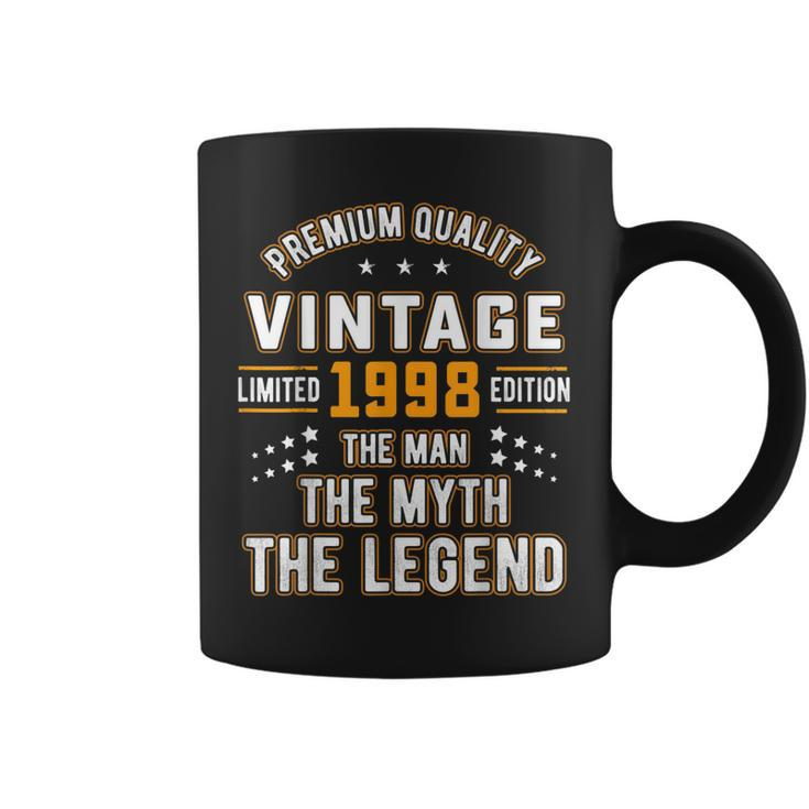 Vintage The Man Myth Legend 1998 24Th Birthday 24 Years Old Gift For Mens Coffee Mug