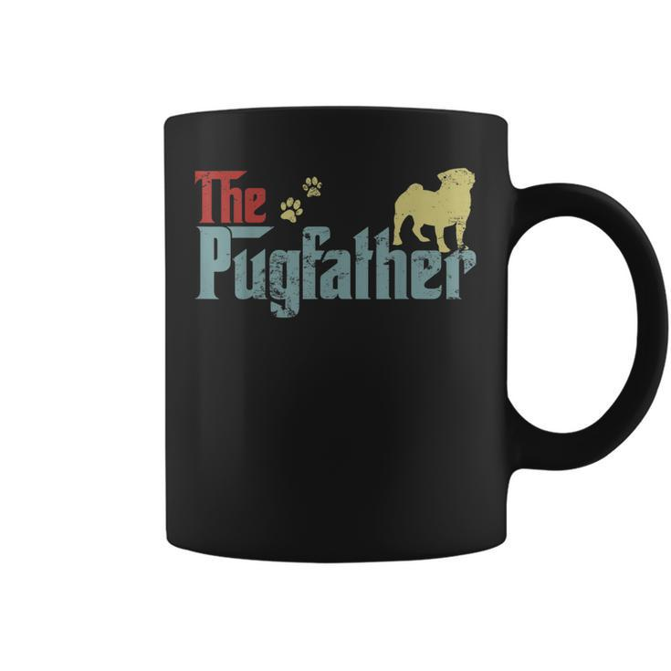 Vintage The Pugfather Happy Fathers Day Pug Lover  Coffee Mug
