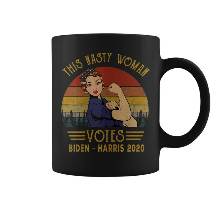 Vintage This Nasty Woman Vote Biden Harris 2020 Anti Trump  Gift For Womens Coffee Mug