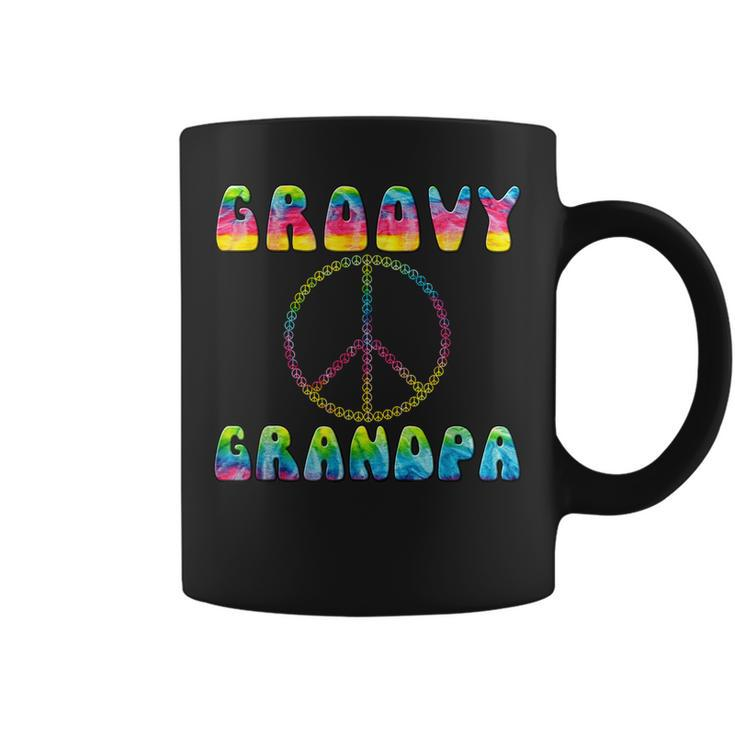 Vintage Tie Dye Peace Sign Groovy Grandpa  Coffee Mug