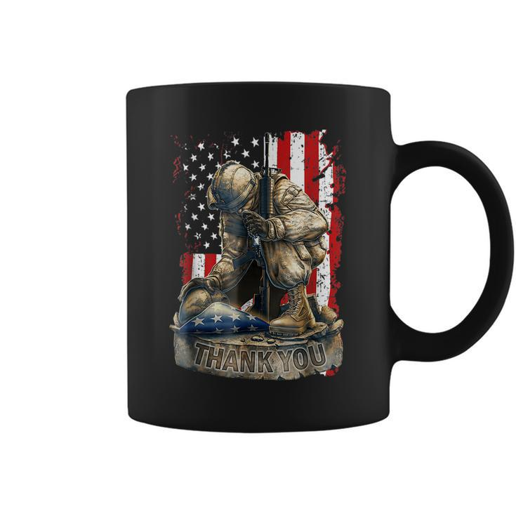 Vintage Us Flag Veteran Thank You Military Boot Veteran Day  Coffee Mug