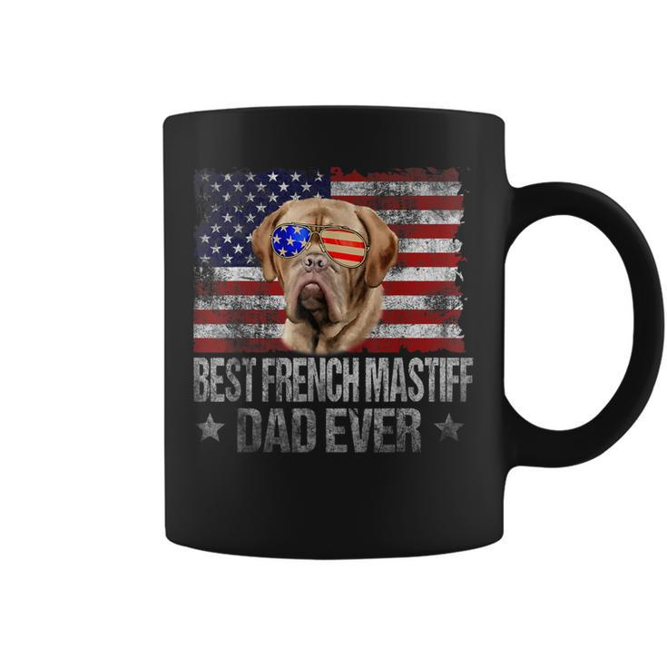 Vintage Usa Best French Mastiff Dad Ever American Flag Gift  Coffee Mug