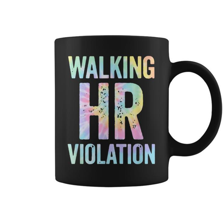 Vintage Walking Hr Violation Hr Human Resources Nigh Tie Dye  Coffee Mug