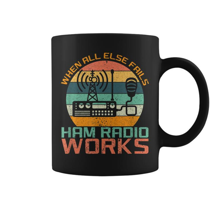 Vintage When All Else Fails Ham Radio Works Amateur Radio  Coffee Mug