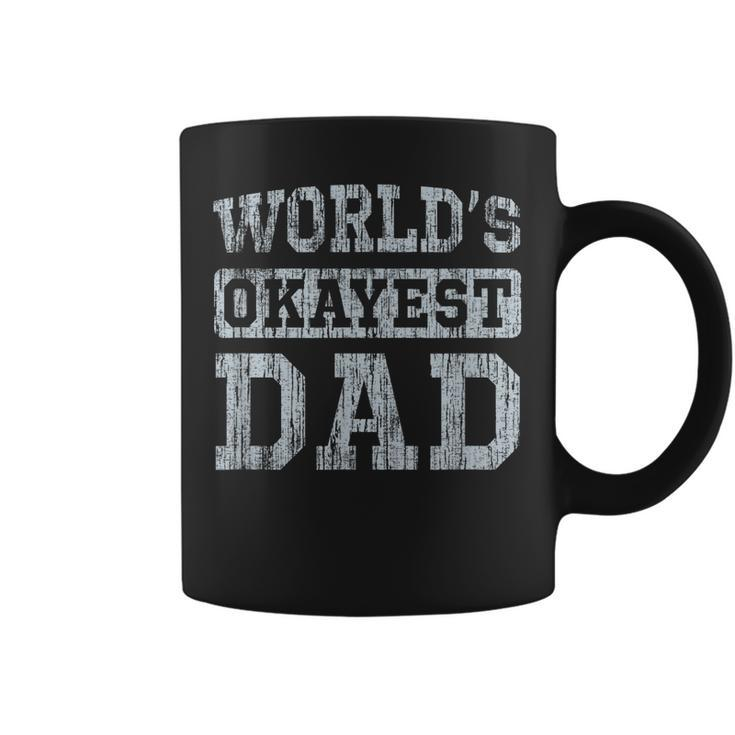 Vintage Worlds Okayest Dad  Coffee Mug